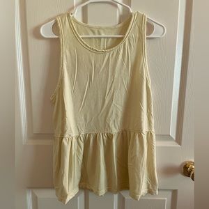 American Eagle Yellow Peplum Tank Top